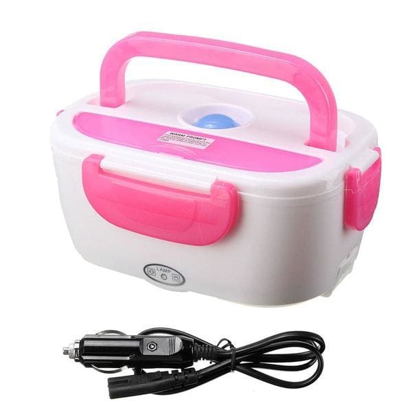 Electric Lunch Box Portable Food Warmer for Travel Car On-the-Go Blush Pink